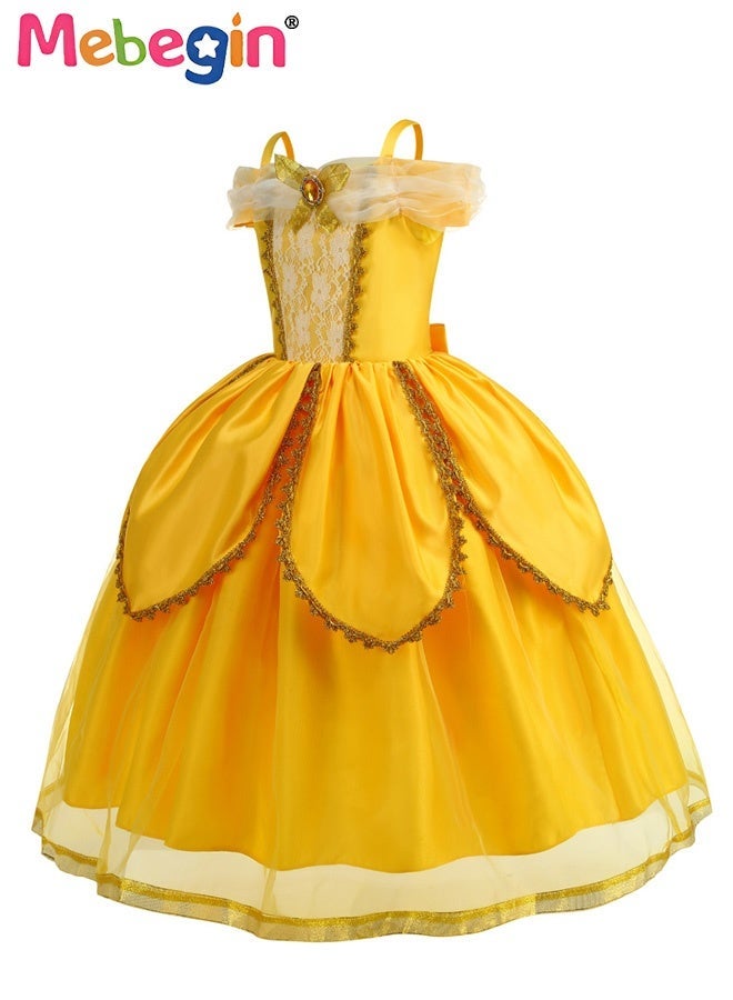 MEBEGIN Deluxe Princess Costume Set with 10PCS Accessaries, Fancy Elegant Off Shoulder Frock, Fairy Dress with Exquisite Patterns, Suitable for Party, Birthday, Funfair, Stage Performance, Cosplay and Any Other Special Occasions - Image 3